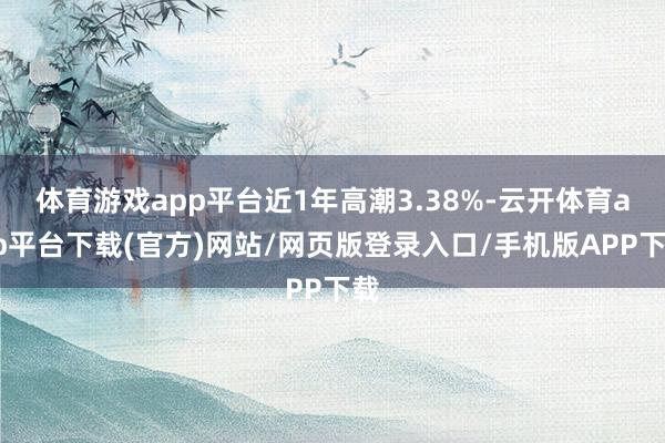 体育游戏app平台近1年高潮3.38%-云开体育app平台下载(官方)网站/网页版登录入口/手机版APP下载