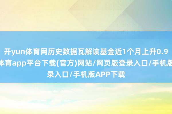 开yun体育网历史数据瓦解该基金近1个月上升0.96%-云开体育app平台下载(官方)网站/网页版登录入口/手机版APP下载