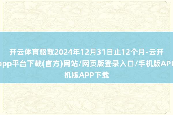 开云体育驱散2024年12月31日止12个月-云开体育app平台下载(官方)网站/网页版登录入口/手机版APP下载