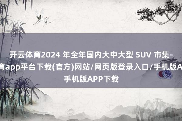 开云体育2024 年全年国内大中大型 SUV 市集-云开体育app平台下载(官方)网站/网页版登录入口/手机版APP下载