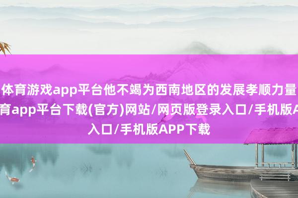 体育游戏app平台他不竭为西南地区的发展孝顺力量-云开体育app平台下载(官方)网站/网页版登录入口/手机版APP下载