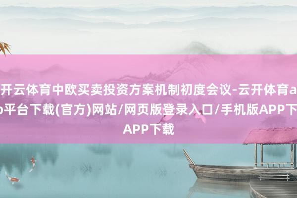 开云体育中欧买卖投资方案机制初度会议-云开体育app平台下载(官方)网站/网页版登录入口/手机版APP下载